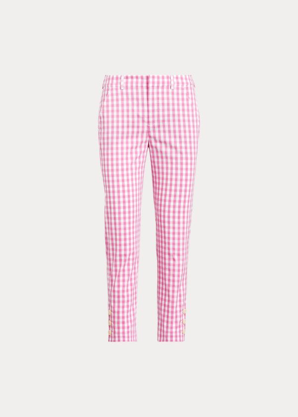 Pantalones Ralph Lauren Mujer Rosas - Stretch Golf Capri - DKXSL4351